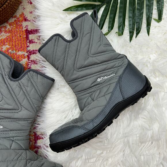 $120 Columbia Gray Minx Slip III Winter Snow Boot Kids Girls 4 - Picture 3 of 11